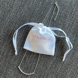 ADORNIA Crystal Curved Bar Necklace